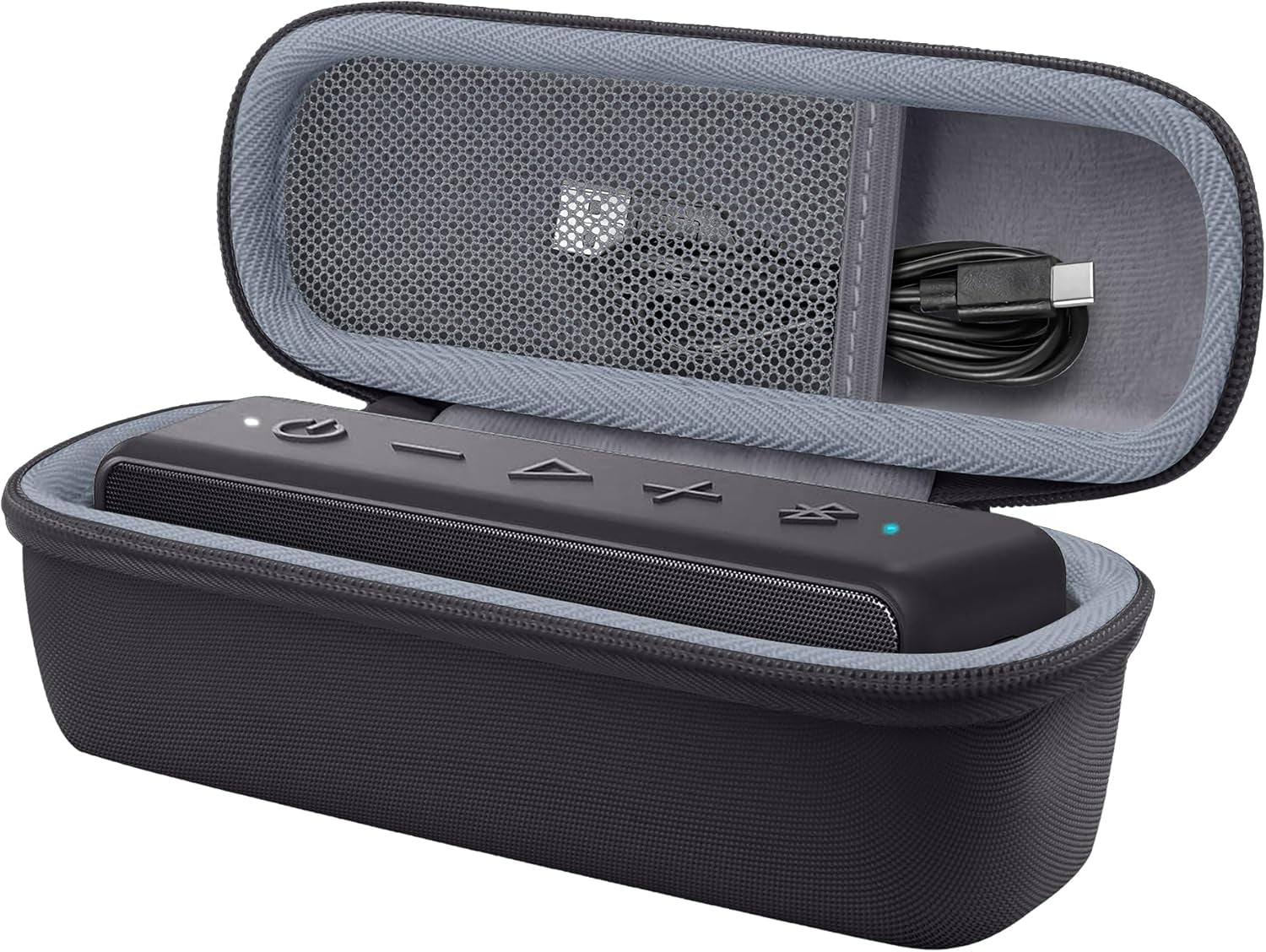 Hard Case Replacement for Anker Soundcore/Soundcore 2 / Motion B Portable Outdoor Sports Bluetooth Speaker (Black)