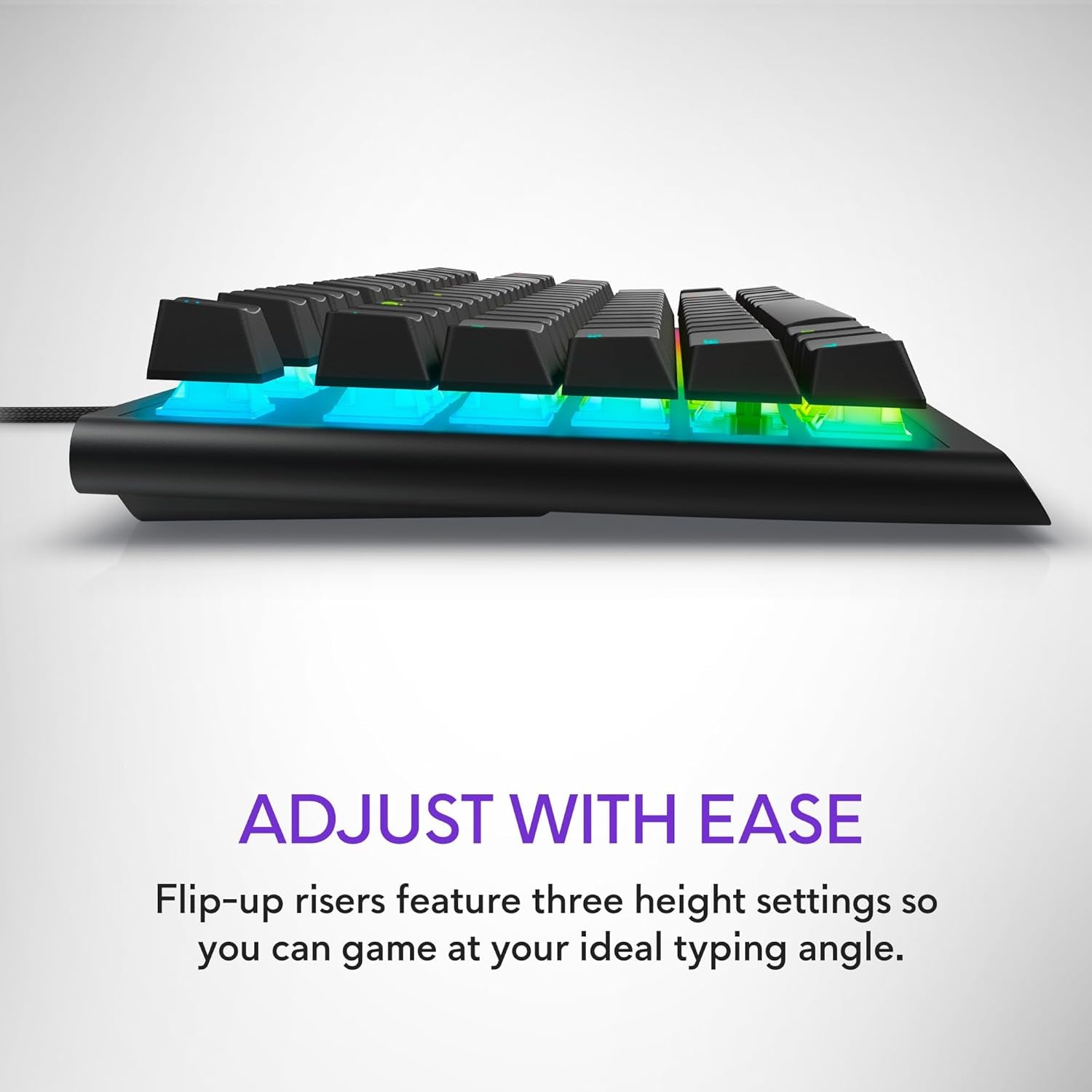 Low-Profile RGB Gaming Keyboard AW510K: Alienfx per Key RGB LED - Media CONTROLS & USB Passthrough - Cherry MX Low Profile Red Switches